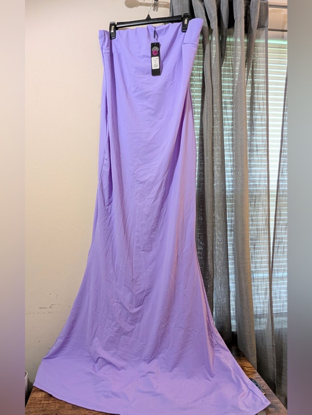 NWT Purple Mermaid Gown Flare Bottom Strapless Fashion Nova Size 2X